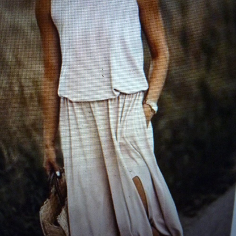 Shop WANNA B Cutest Sexy Sleeveless Loose fit Maxi Dress w/ front slit Sz M
